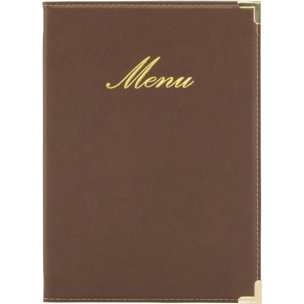 Securit Classic Menukort | A5 | Brun | Logo