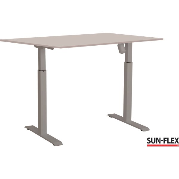 Sun-Flex I hæve-sænkebord, 160x80, Grå/grå