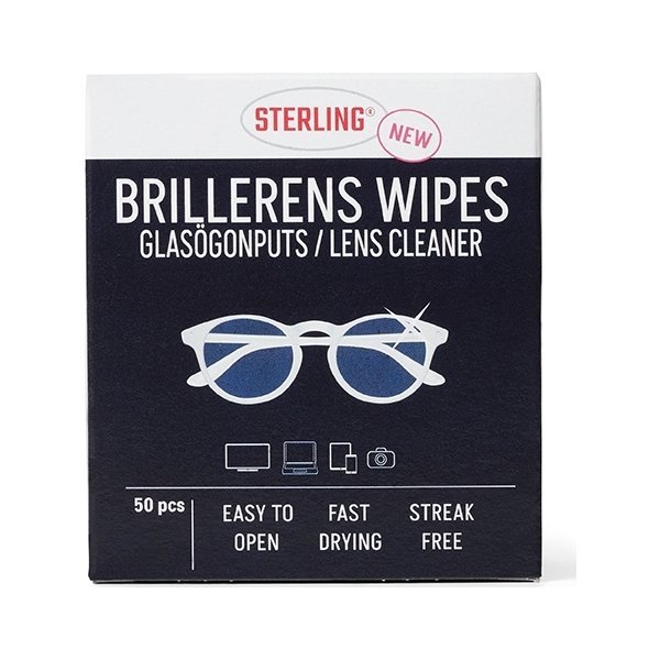 Sterling Brillerens Renseservietter, 50 stk.