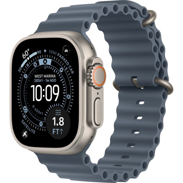 Apple forlænger til Ocean-rem, stålblå, 49 mm
