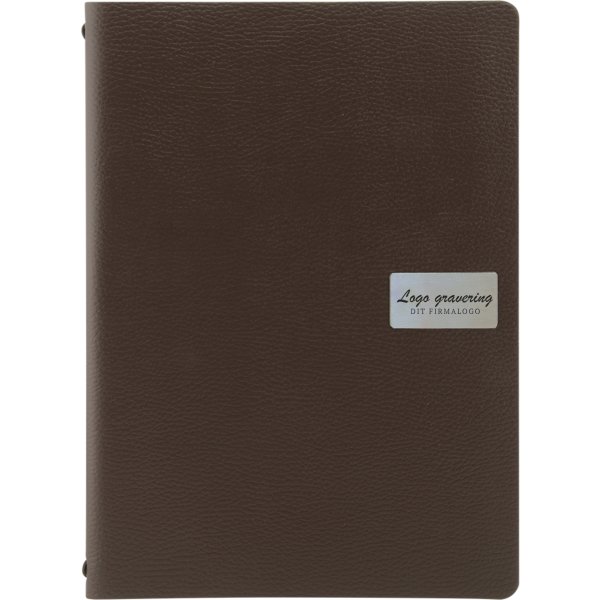 Securit Raw Menukort | A4 | Læder | Brun | Logo