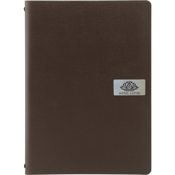 Securit Raw Menukort | A4 | Læder | Brun | Logo