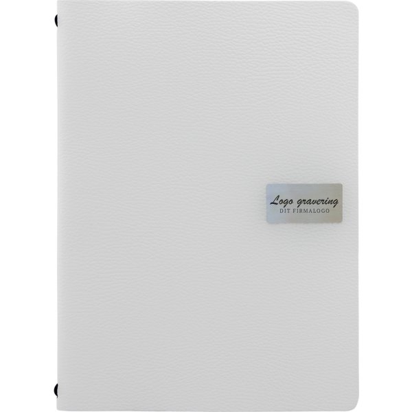 Securit Raw Menukort | A4 | Læder | Hvid | Logo