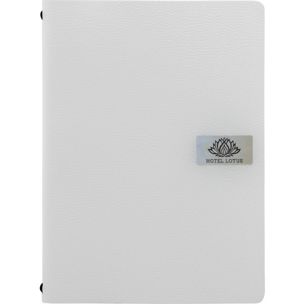 Securit Raw Menukort | A4 | Læder | Hvid | Logo