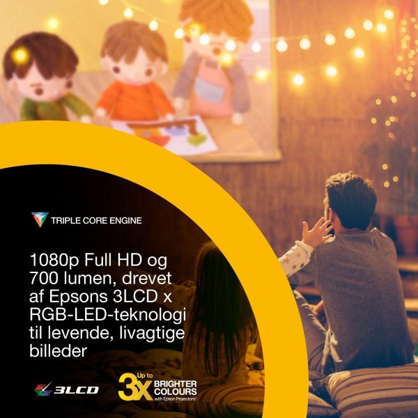 Epson Lifestudio Flex EF-71 projektor, diamanthvid