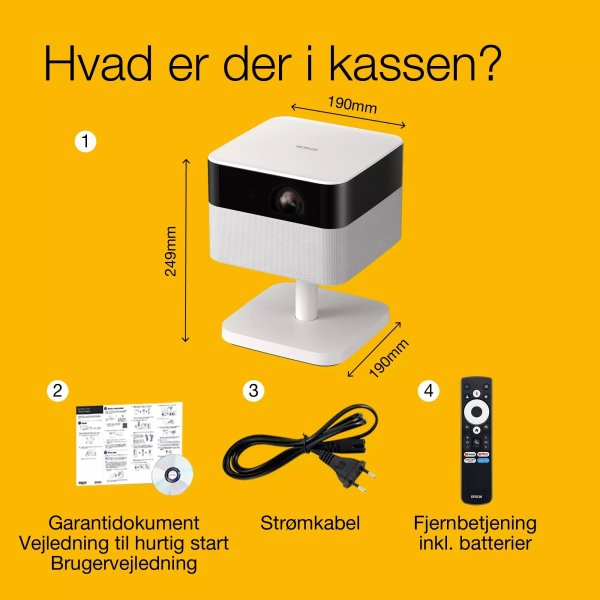 Epson Lifestudio Flex EF-71 projektor, diamanthvid