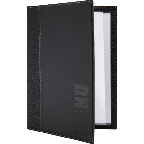 Securit Trendy Menukort | A4 | Sort | Logo