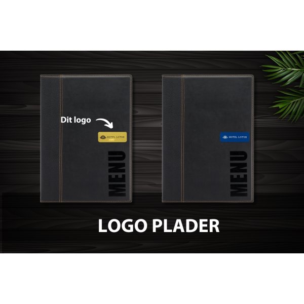 Securit Trendy Menukort | A4 | Sort | Logo