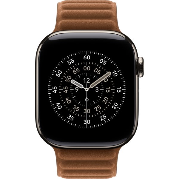 Apple Magnetisk ledrem, karamel-farvet, 42 mm -M/L
