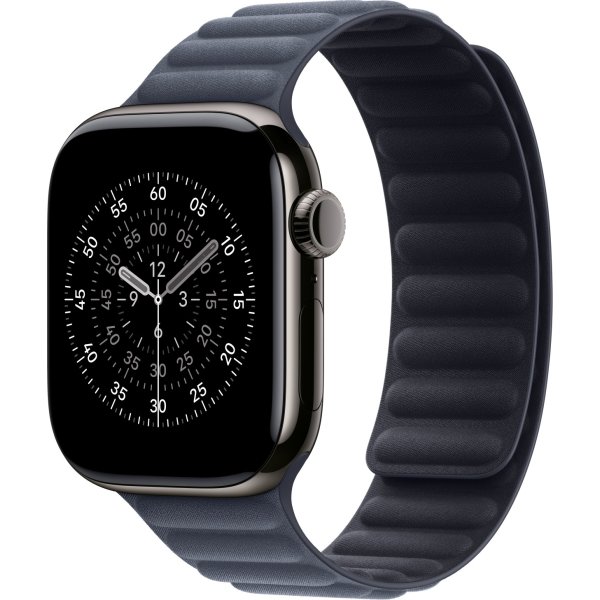 Apple Magnetisk ledrem, blå, 42 mm - M/L