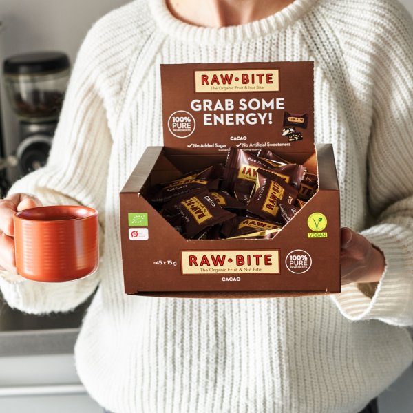 Rawbite Cacao Officebox, 45 bites á 15 g