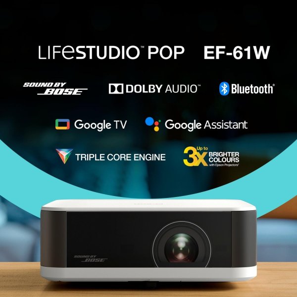 Epson Lifestudio Pop EF-61W projektor, diamanthvid