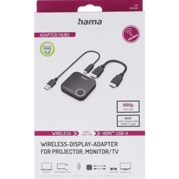 Hama Display Adapter HDMI Full HD 1080, Trådløs