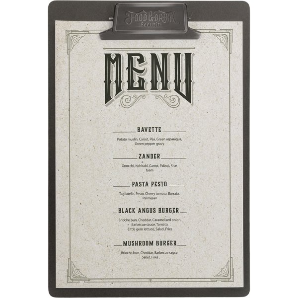 Securit Vintage Clip Menuholder | A4