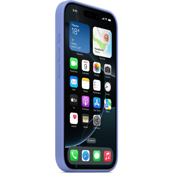 Apple iPhone 16 Pro silikone cover, blåviolet