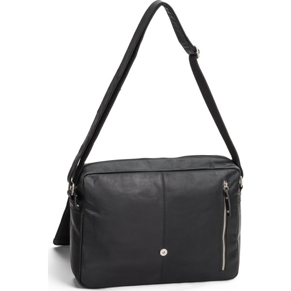 Carlobolaget Florens Skuldertaske, 15,6", sort