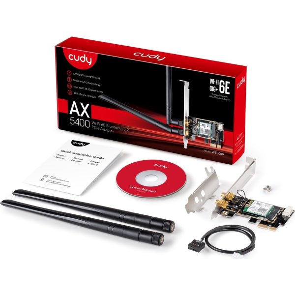 CUDY Adapter PCI-E WE3000, WF6, 1P