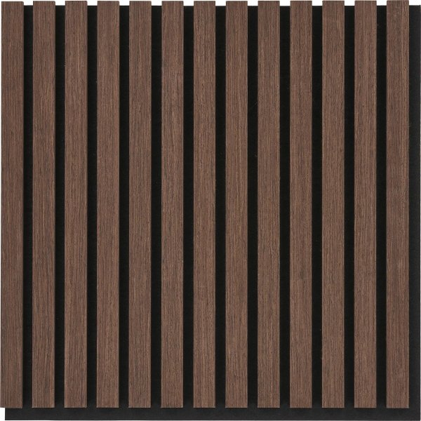Form akustikpanel, 52x52x2,5 cm, finer/valnødlook