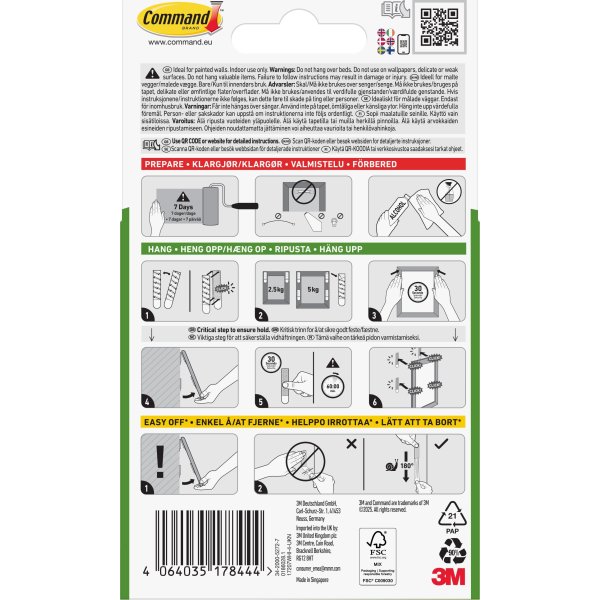 Command Klæbestrips til billedophæng | S | Hvid