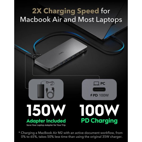 CUDY Dockingstation CS700 10Gbps USB-C Dual 4K