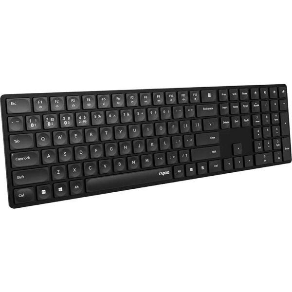 RAPOO Tastatur E8020, Multi-Mode, Trådløs, smalt