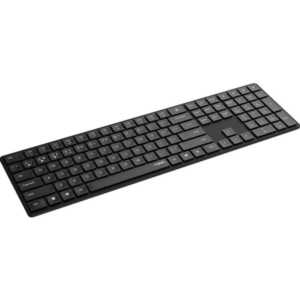 RAPOO Tastatur E8020, Multi-Mode, Trådløs, smalt
