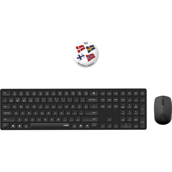 RAPOO Tastatur/Mus-Sæt 8020M, Multi-Mode, Trådløs