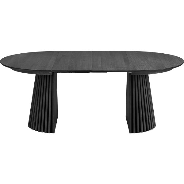 Osaka Spisebord Ø120/120-200x75 cm, sort egfiner