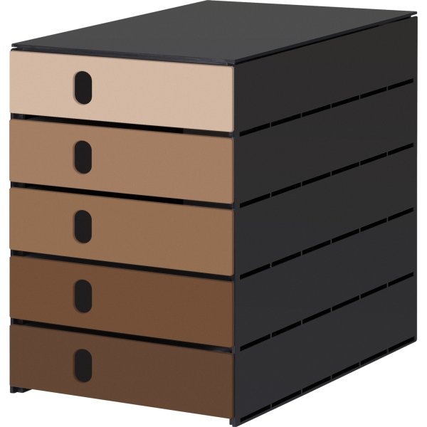 Styroval Pro Skuffekabinet | 5 skuffer | Mocca