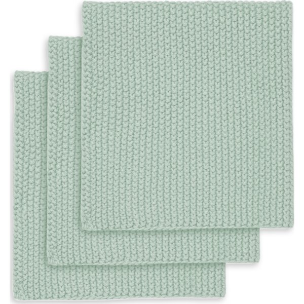Engholm karklud, bomuld, 25x25 cm, lysegrøn, 3 stk