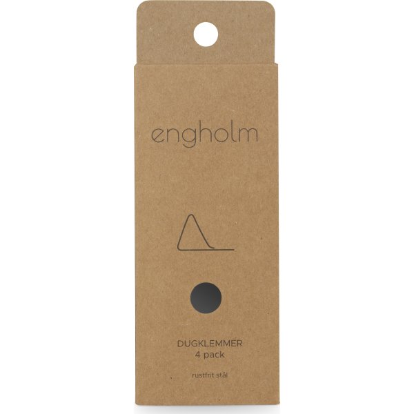 Dugklemmer, sort farvet, 4 stk.