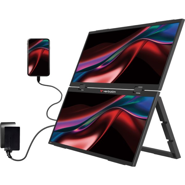 Verbatim 15.6'' Dual Transportabel skærm