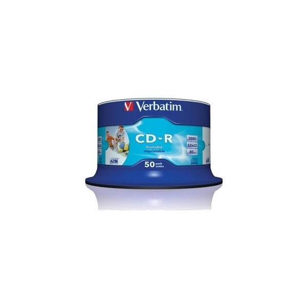 Verbatim CD-R Wide Print. 52X No ID spindel 50-pak