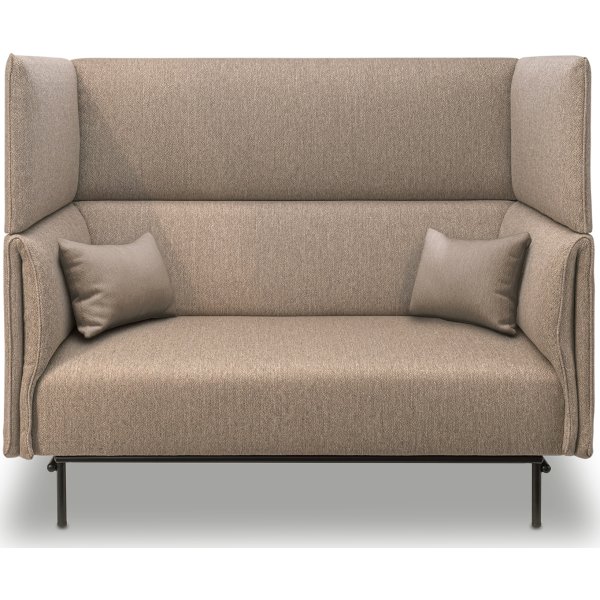 Mute 2 pers. høj mødesofa inkl. 2 puder, sand
