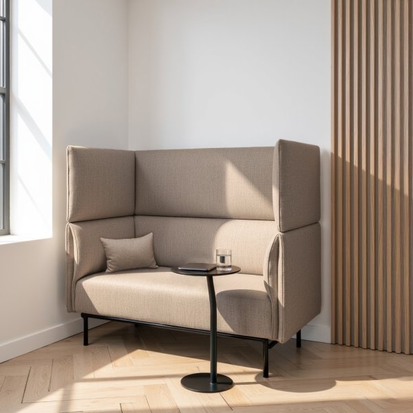 Mute lounge bord, Ø35 H61,5 cm, sort