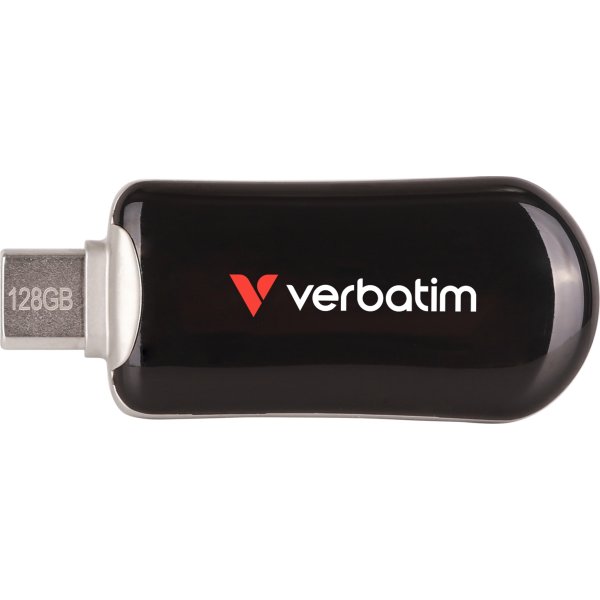 VERBATIM Plectra USB-C Flash Drive, sort, 128GB