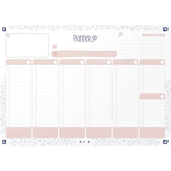 Oxford Floral Weekly Planner | A4