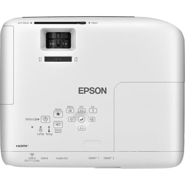Epson EB-FH08 3LCD-projektor, hvid