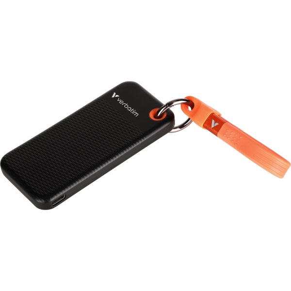 VERBATIM USB 3.2 Gen 2 1TB, SSD, Sort/Orange
