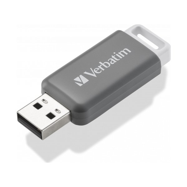 Verbatim USB-Nøgle, DataBar USB 2.0, 128GB, Grå