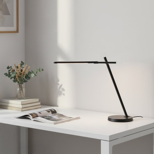 Lux LED skrivebordslampe m. touch, sort