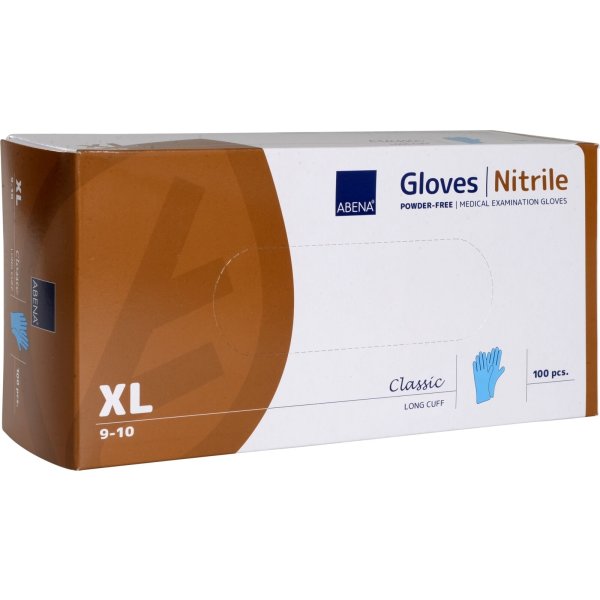 Nitrilhandsker lang | Pudderfri | X-large | 100stk