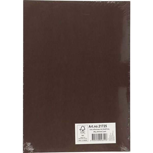 Karton Play Cut, A4, 180 g, mørk brun, 100 ark