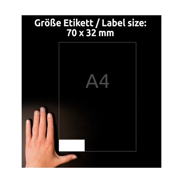 Avery 3459 universaletiketter, 70x32 mm, 2700 stk