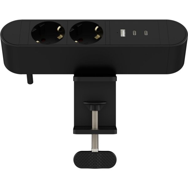 MicroConnect Stikdåse, 2-stik, USB, 1,8 m