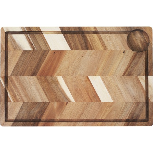 Aida Herringbone Skærebræt m/saftrille, 40x26x3 cm