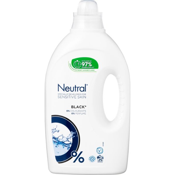 Neutral Flydende Vaskemiddel Black, 1,25 L