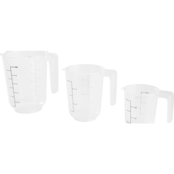 Day Målekandesæt, klar plast, 0,25+0,5+1L