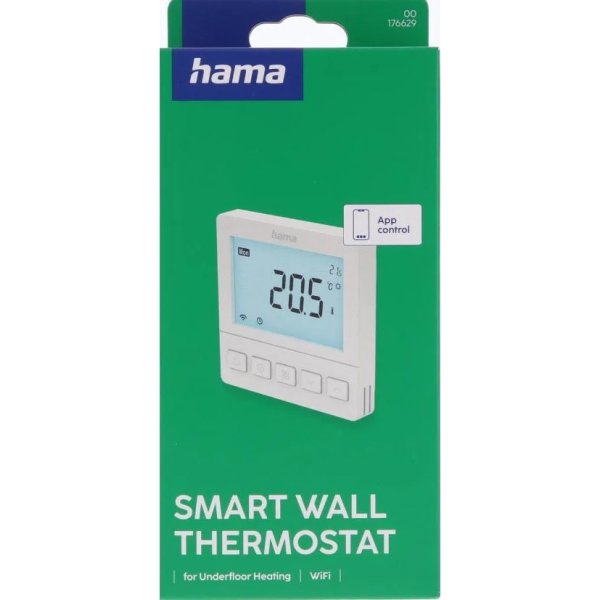 HAMA Termostat, gulvvarme Display, hvid