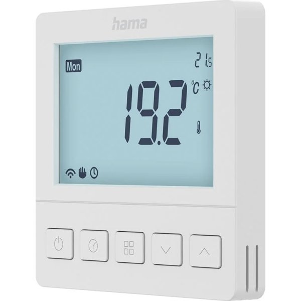 HAMA Termostat, gulvvarme Display, hvid
